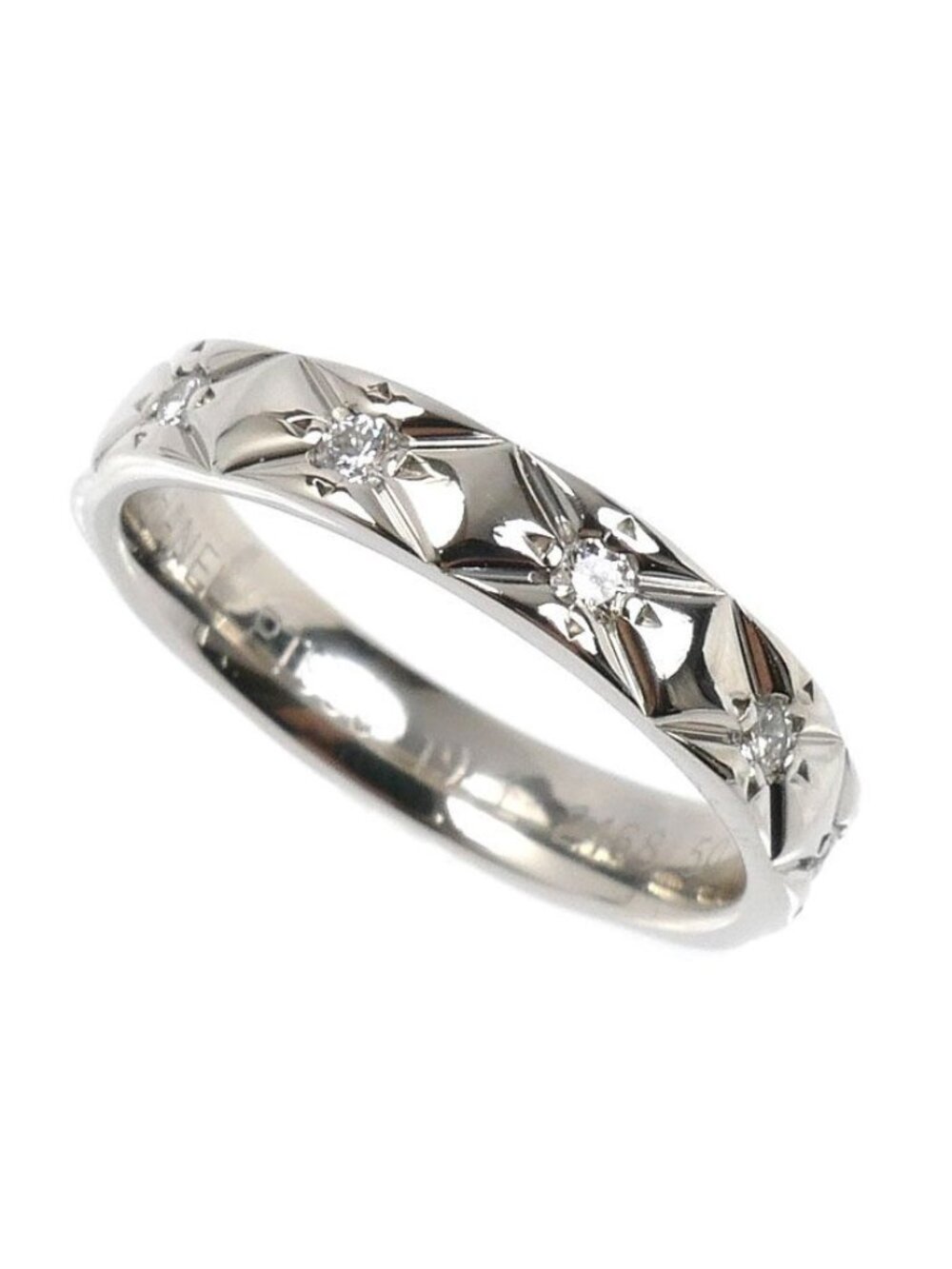 Chanel Quilted Full Diamond Ring . 50